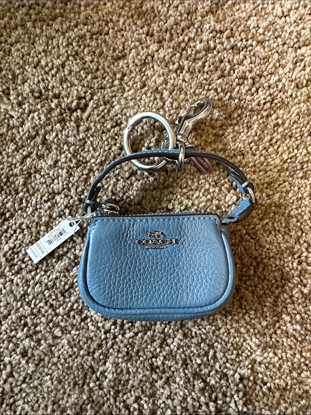 Coach Mini Nolita Pebbled Leather Key & Card Holder